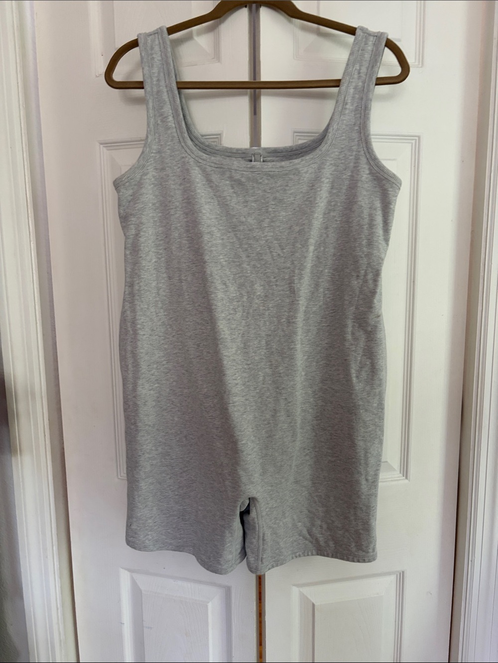 SKIMS Light Gray Tank Romper